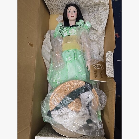 Franklin Mint Heirloom Doll Gone With The Wind Scarlett O'Hara PORCELAIN Photos